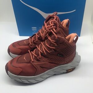HOKA ONE ONE Women’s Anacapa Mid GTX GORE-TEX Hiking Boots Hot Cherry Size 6.5